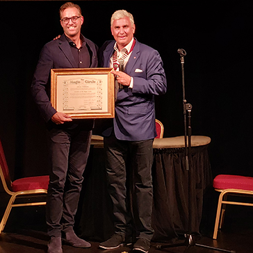 Olly Williams awarded membership of The Magic Circle